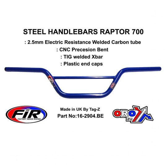 STEEL HANDLEBARS RAPTOR 700,  / G BLUE 22mm 7/8'', REF 48-811 / 811-01