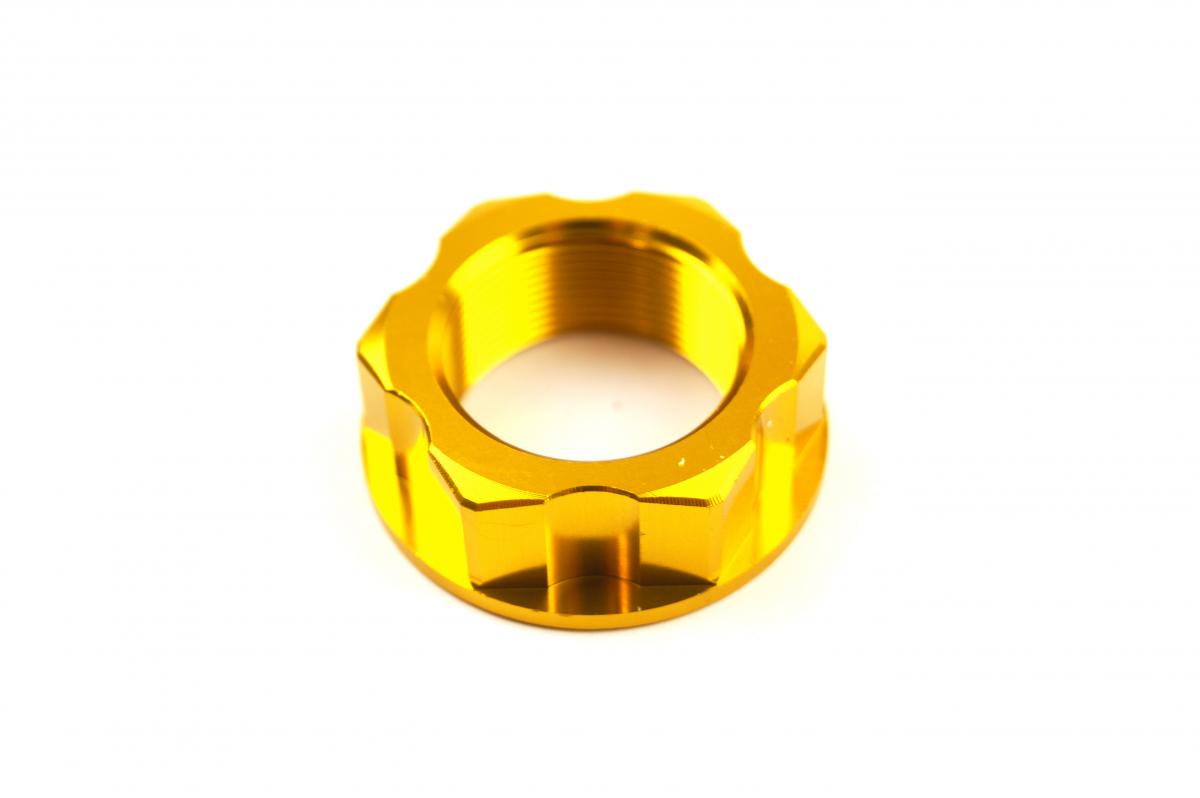 M24x1.00mm STEM NUT EACH GOLD, ALUMINIUM / CR RM RMZ YZ YZF,  / CNC