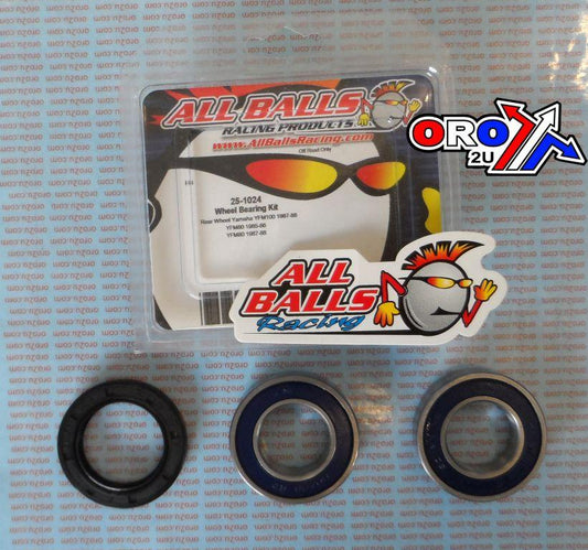 WHEEL BEARING KIT REAR 85-21 KAW/SUZ/YAM 50-100, ALLBALLS 25-1024 ATV