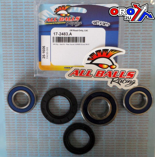 WHEEL BEARING KIT REAR 06-07 SUZ GSR600, ALLBALLS 25-1606 ROAD