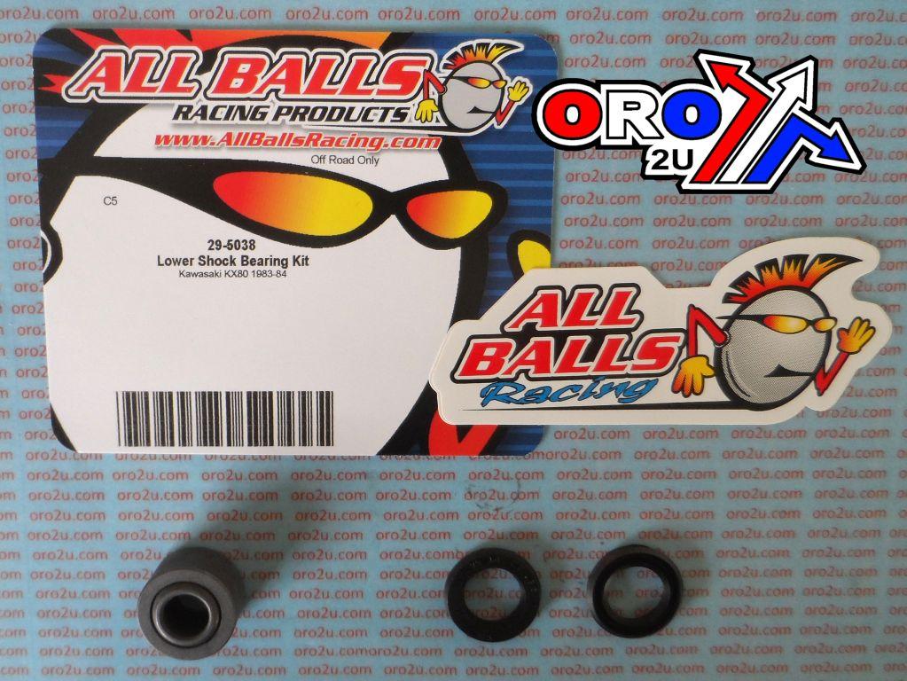 LOWER SHOCK BEARING KIT, ALLBALLS 29-5038 KAW KX80 84, SPHERICAL SIZE. 10x22x12.5/14