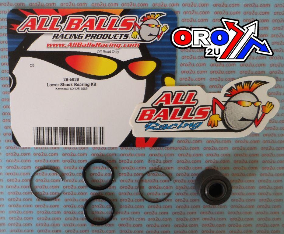 LOWER SHOCK BEARING KIT, ALLBALLS 29-5039 KAW KX125 83, SPHERICAL SIZE. 10x22x12.5/14