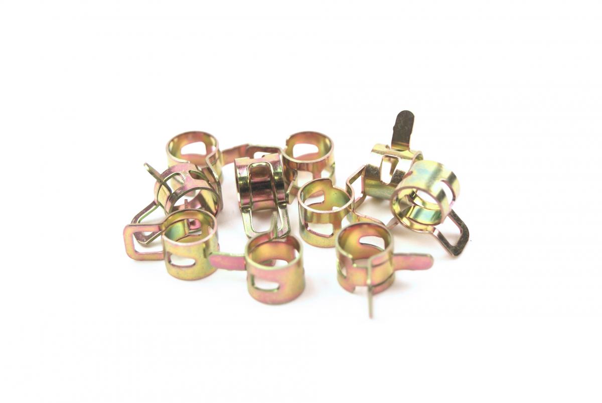 8-10mm STEEL SPRING HOSE CLIPS CLAMPS - PACK OF 10 - SM-07046