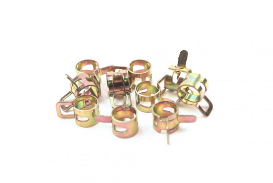 8-10mm STEEL SPRING HOSE CLIPS CLAMPS - PACK OF 10 - SM-07046