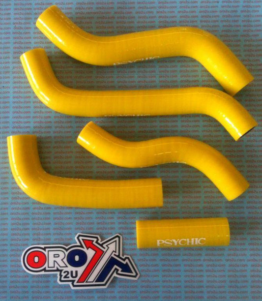 HOSE KIT/5 07-09 RMZ250, SILICONE RADIATOR SUZUKI, PSYCHIC MX-10033 YELLOW