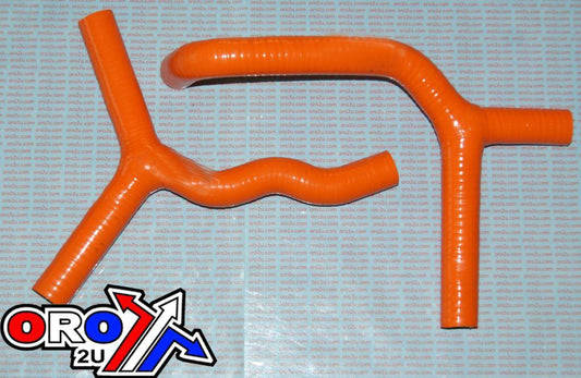 HOSE SX85 SX105 03-12 KTM SET, SILICONE RADIATOR ORANGE