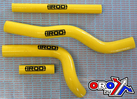 HOSE KIT/4 01-08 RM125 YELLOW, SILICONE RADIATOR SUZUKI, IROD 010026