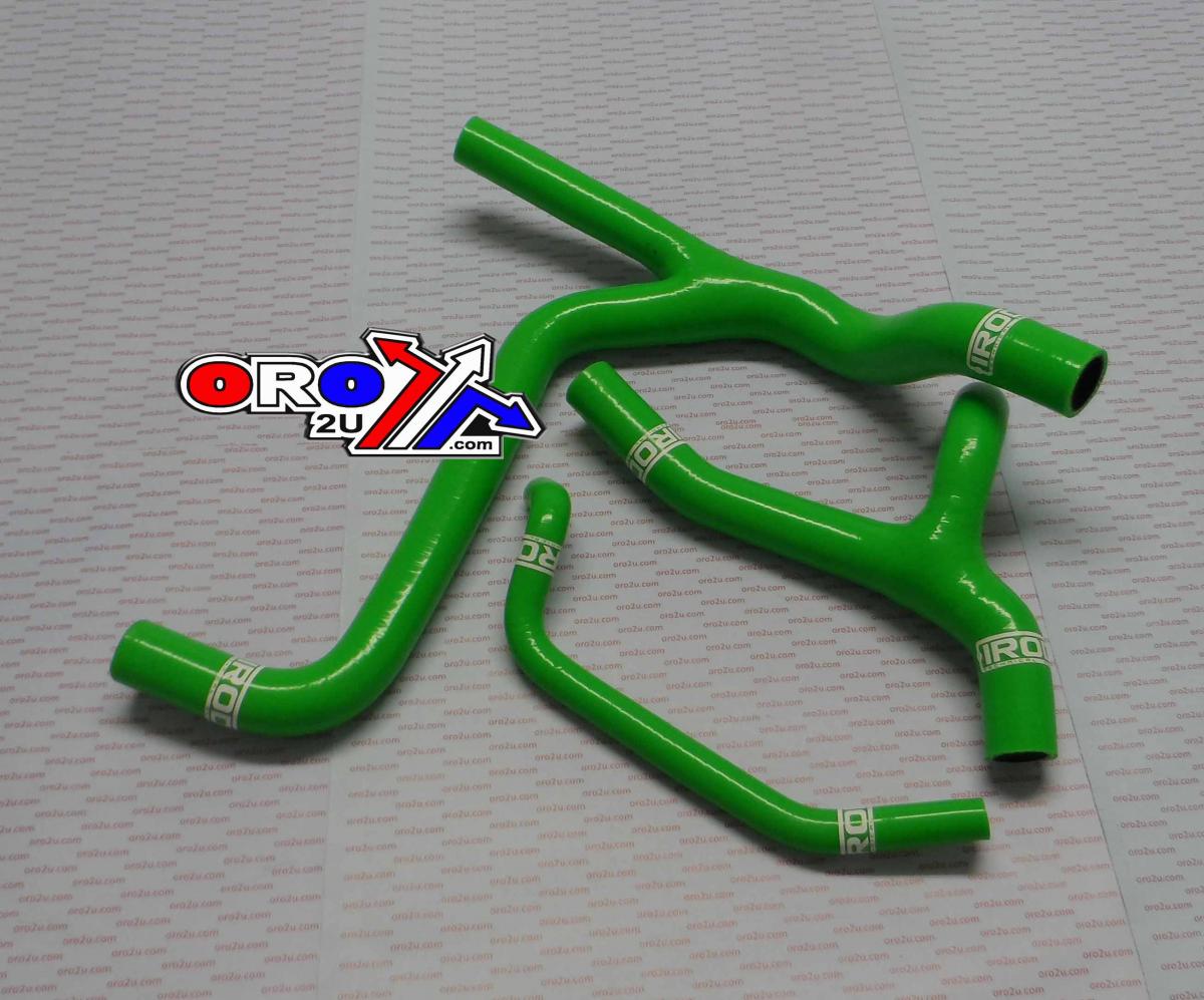 HOSE KIT KFX450 08-13 KAWASAKI, SILICONE RADIATOR GREEN ATV, IROD 010522