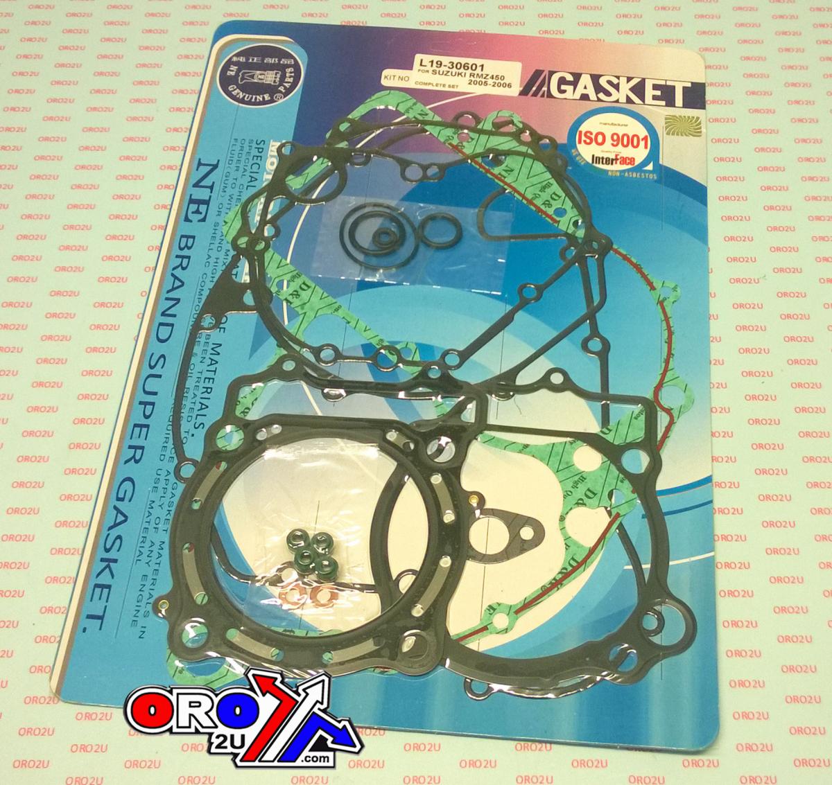 GASKET FULL SET 05-06 RMZ450, Note. No rocker rubber seal.