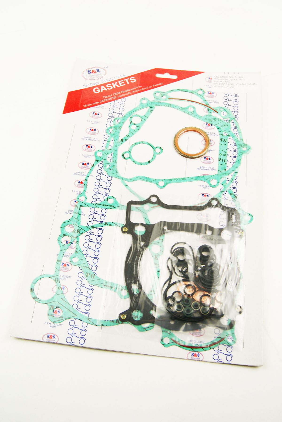 GASKET FULL SET 03-05 YZF450, KIT K&S 71-4041