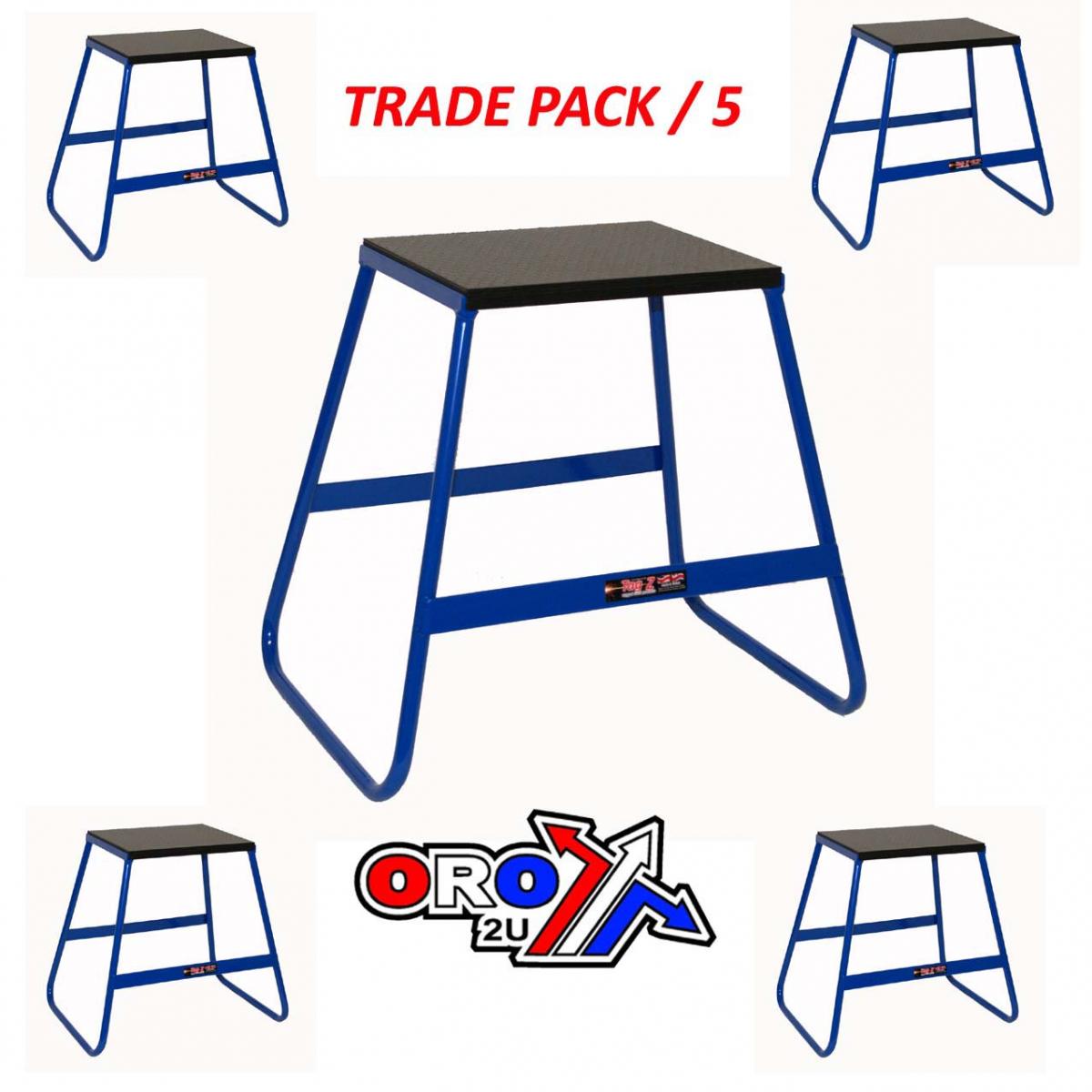 TRADE PACK 5 BIKE STANDS BLUE, 440mm TALL, LIGHT WEIGHT, MX