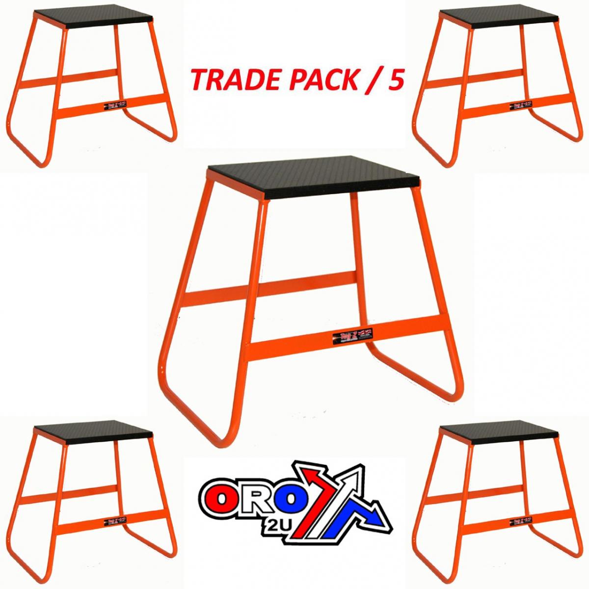 TRADE PACK 5 BIKE STANDS ORANG, 440mm TALL, LIGHT WEIGHT, MX