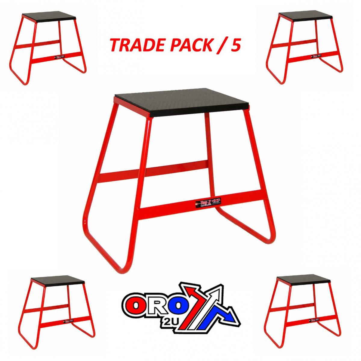 TRADE PACK 5 BIKE STANDS RED, 440mm TALL, LIGHT WEIGHT, MX