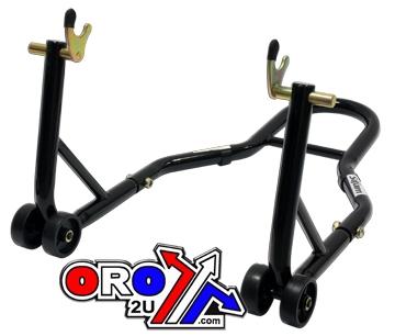 STAND UNIVERSAL BLACK, REAR ROAD BIKE PIT STAND
