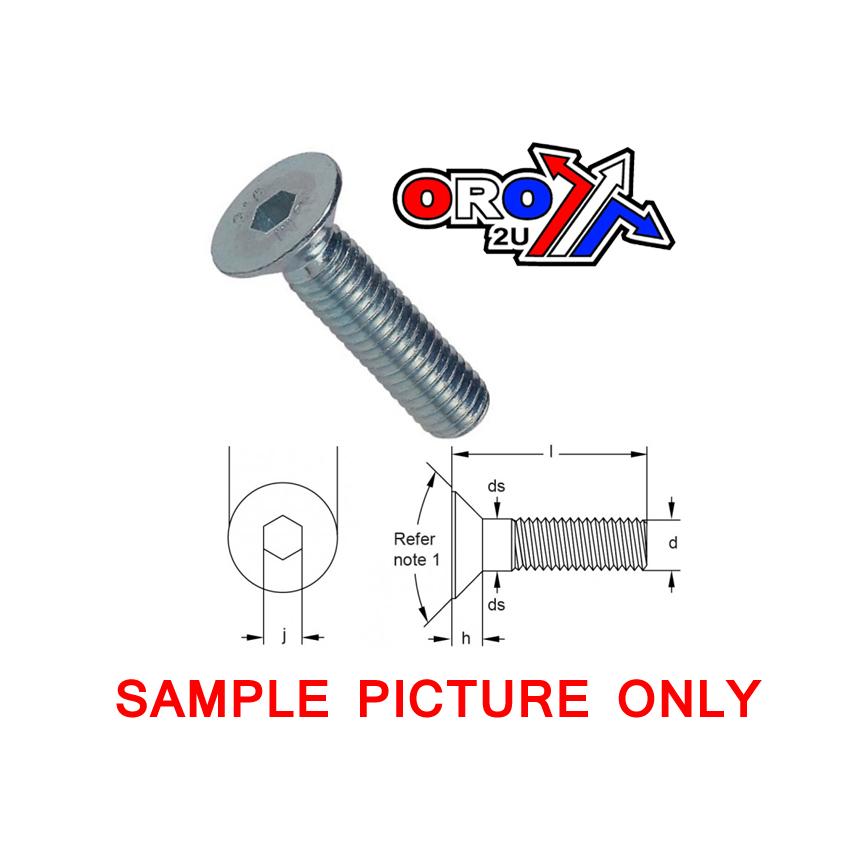 M8x25 BOLT CSK BZP