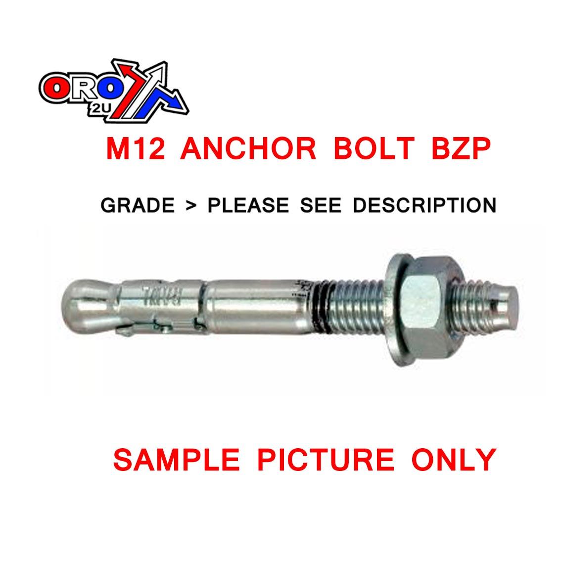 M12X95 ANCHOR BOLT BZP EACH