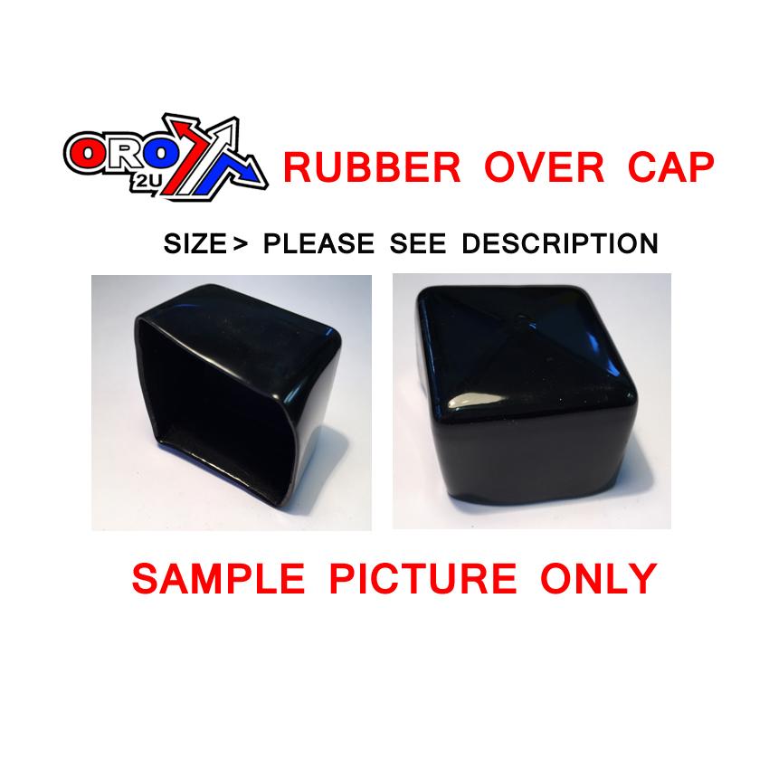 40x40 RUBBER OVER CAP G/BK