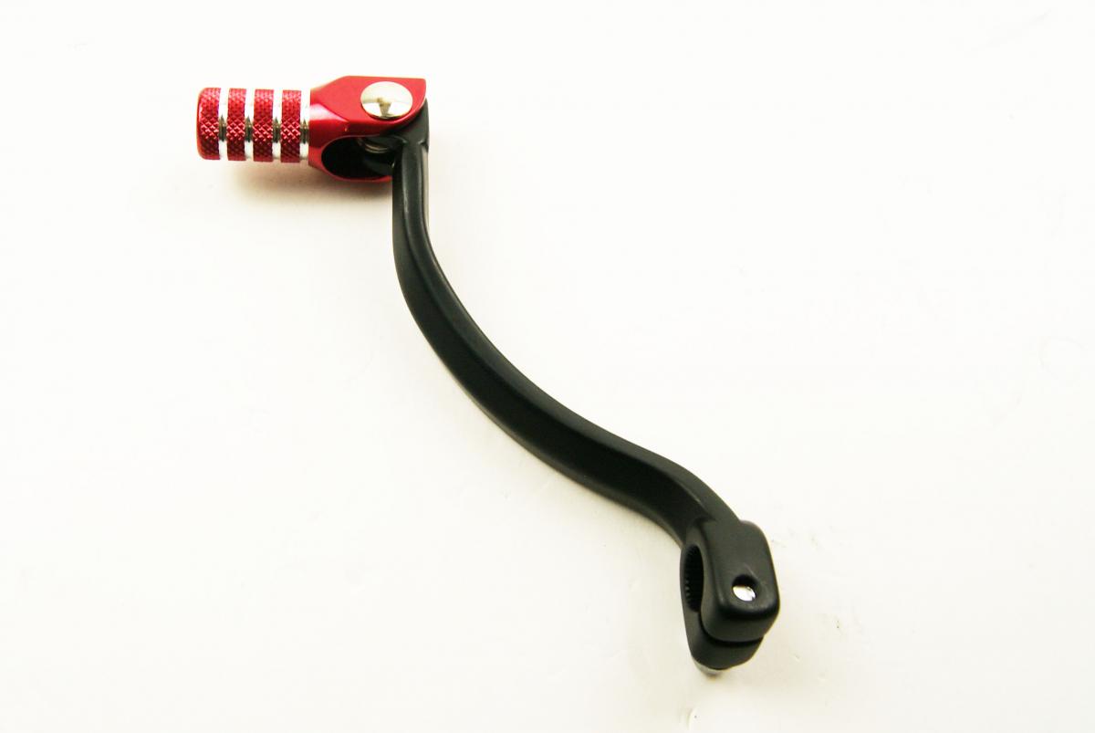 GEAR LEVER SHIFT CR125 BLK/RD, ALUMINIUM FORGED 24700-KZ4-J10, RTECH R-LEVC00CR003