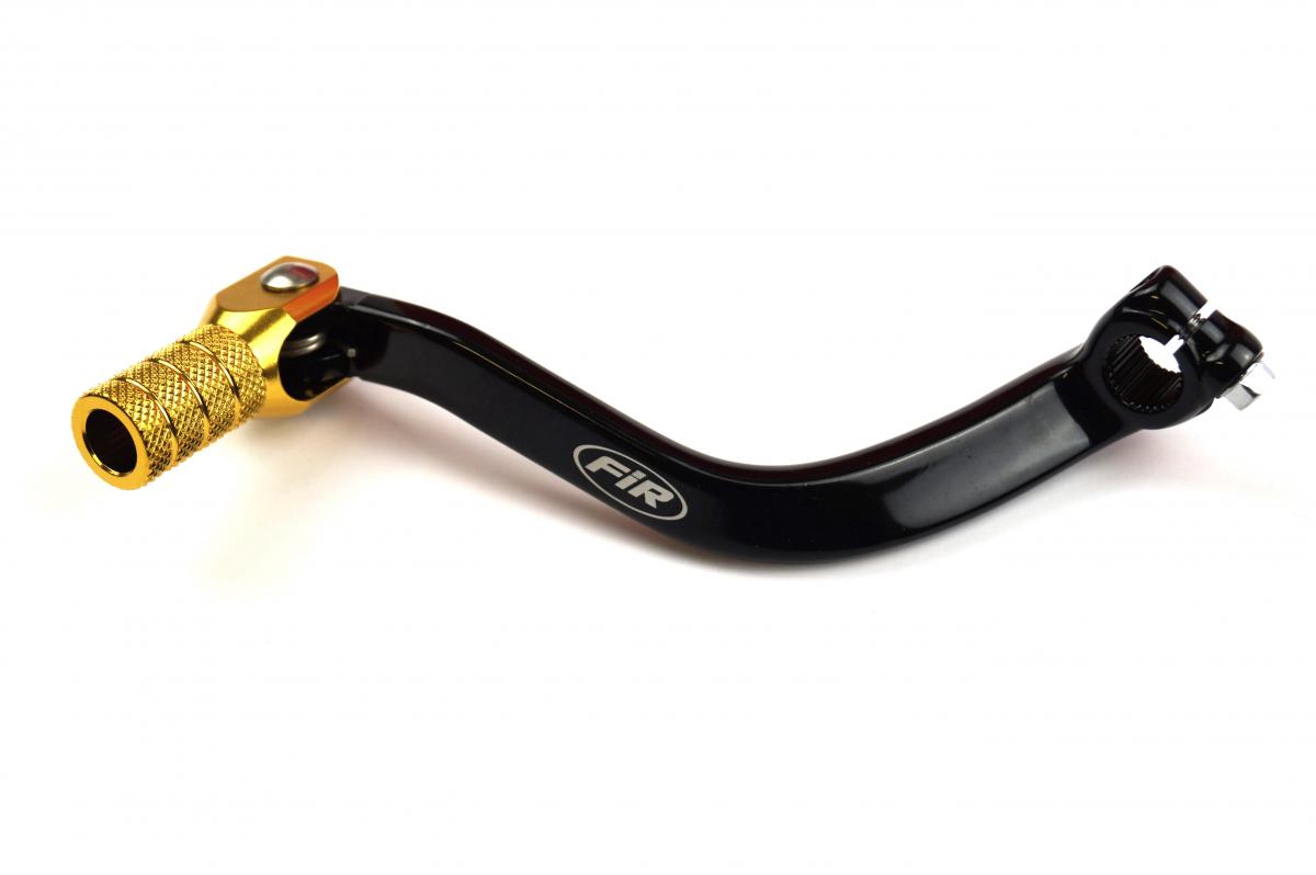 GEAR LEVER SHIFT RM 250 94-08, ALUMINIUM FORGED 2560028E11, FIR BRAND, BLACK & GOLD