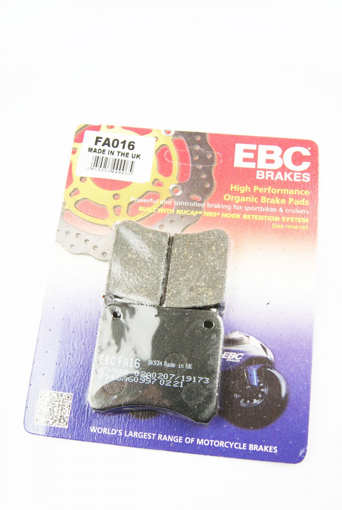 BRAKE PADS DISC FA016 EBC