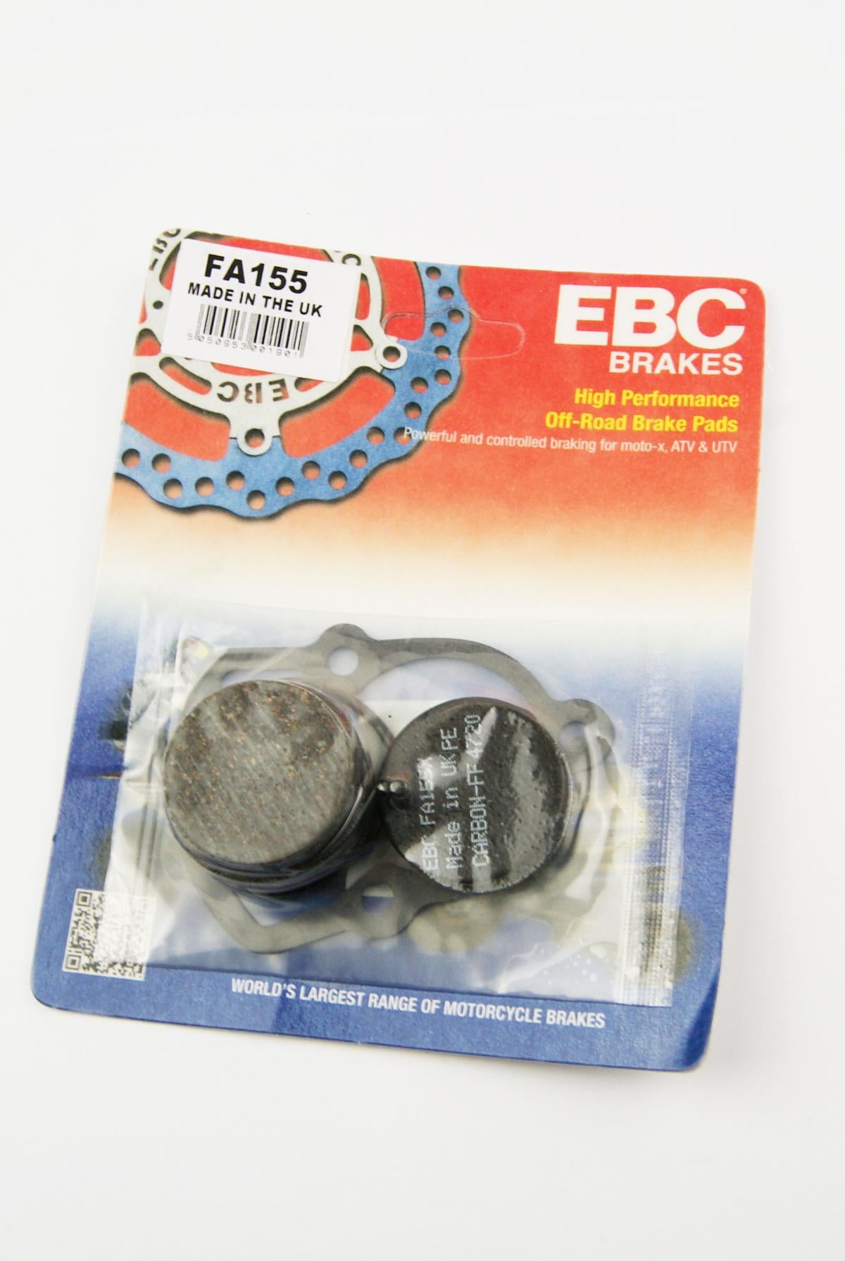 BRAKE PADS STD KEVLAR ORGANIC, EBC FA155 SEMI-METAL BLACK