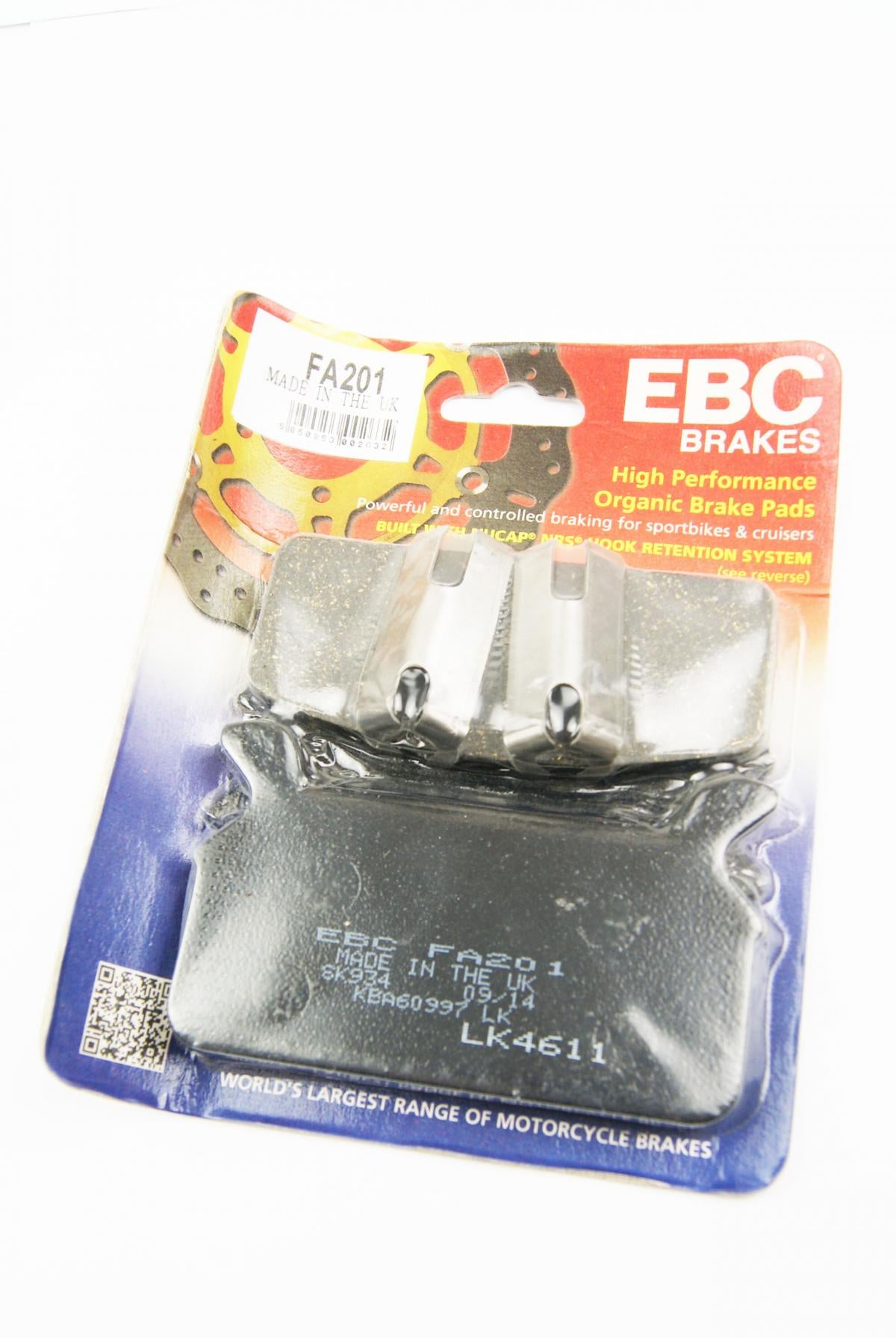 BRAKE PADS STD KEVLAR ORGANIC, EBC FA201 HARLEY DAVIDSON
