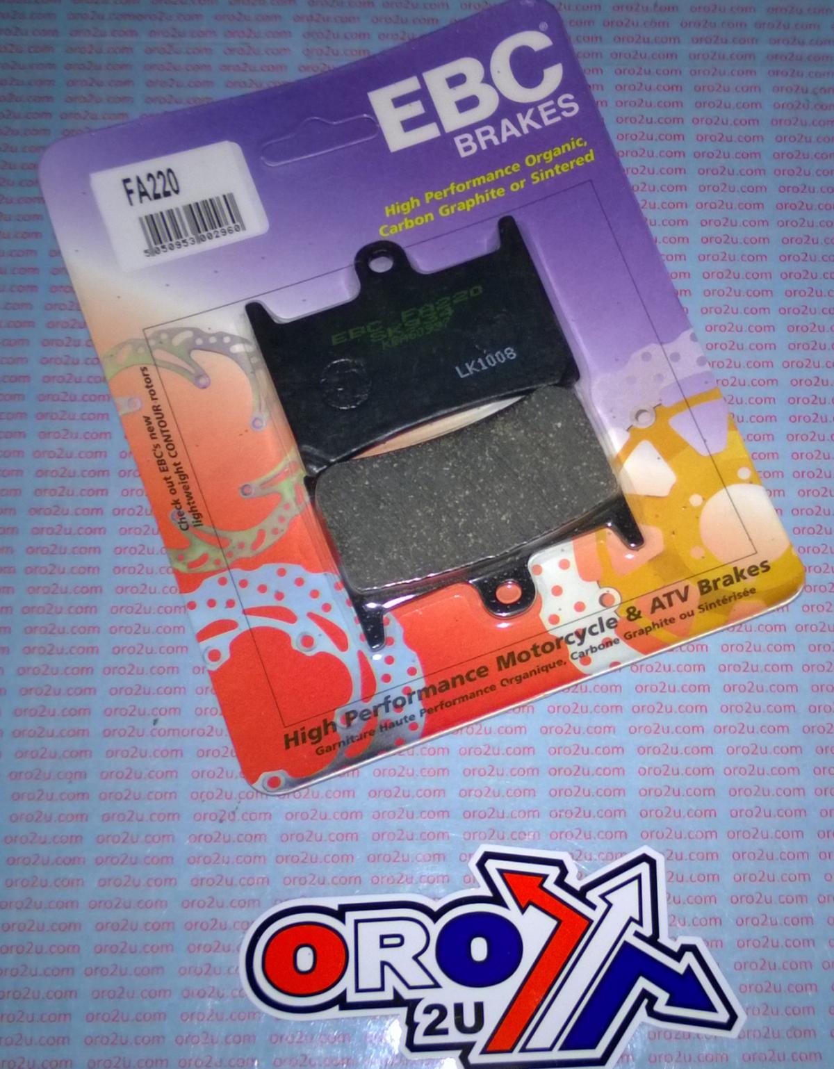 BRAKE PADS STD KEVLAR ORGANIC, EBC FA220 BLACK