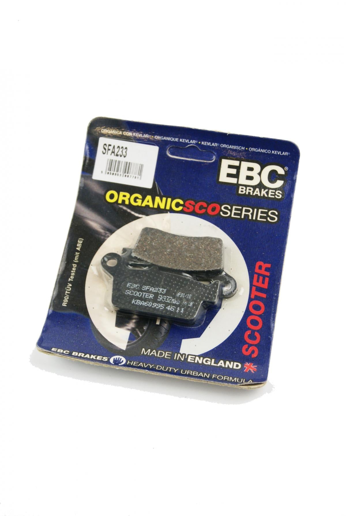 BRAKE PADS STD SCOOTER ORGANIC, SFA233 EBC