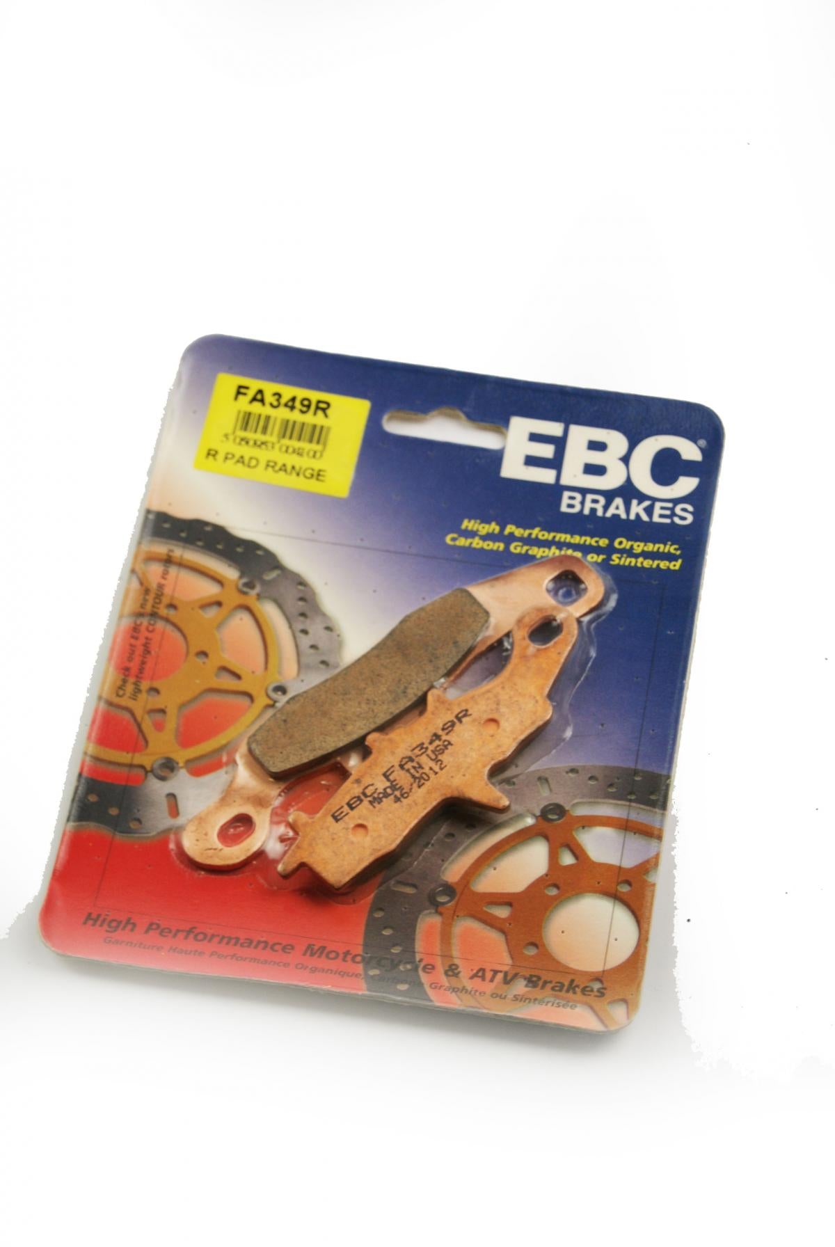 BRAKE PADS SINTERED EBC FA349R, RACING GOLD 41-326.H.EBC, 39-258