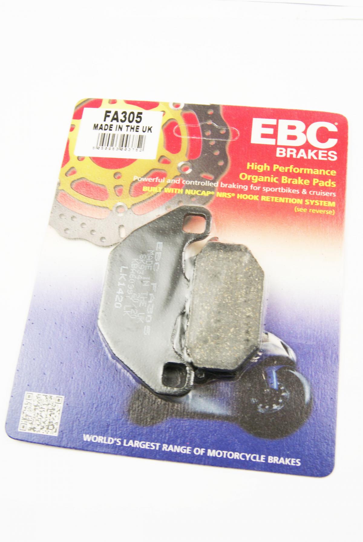 BRAKE PADS STD KEVLAR ORGANIC, EBC FA305 BLACK