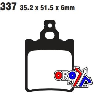 BRAKE PADS STD KEVLAR ORGANIC, EBC FA337TT, BACK KTM 60 SX