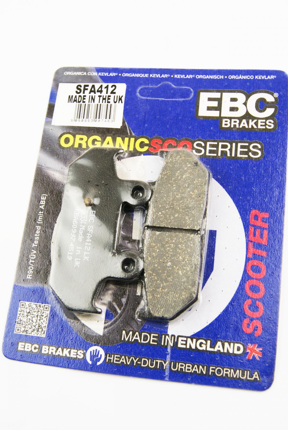BRAKE PADS STD SCOOTER ORGANIC, EBC SFA412