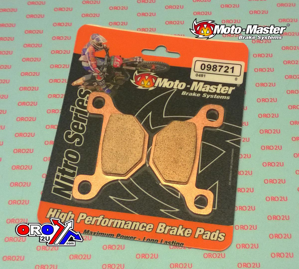 BRAKE PADS SINTERED NITRO, MOTO-MASTER 098721, 39-481