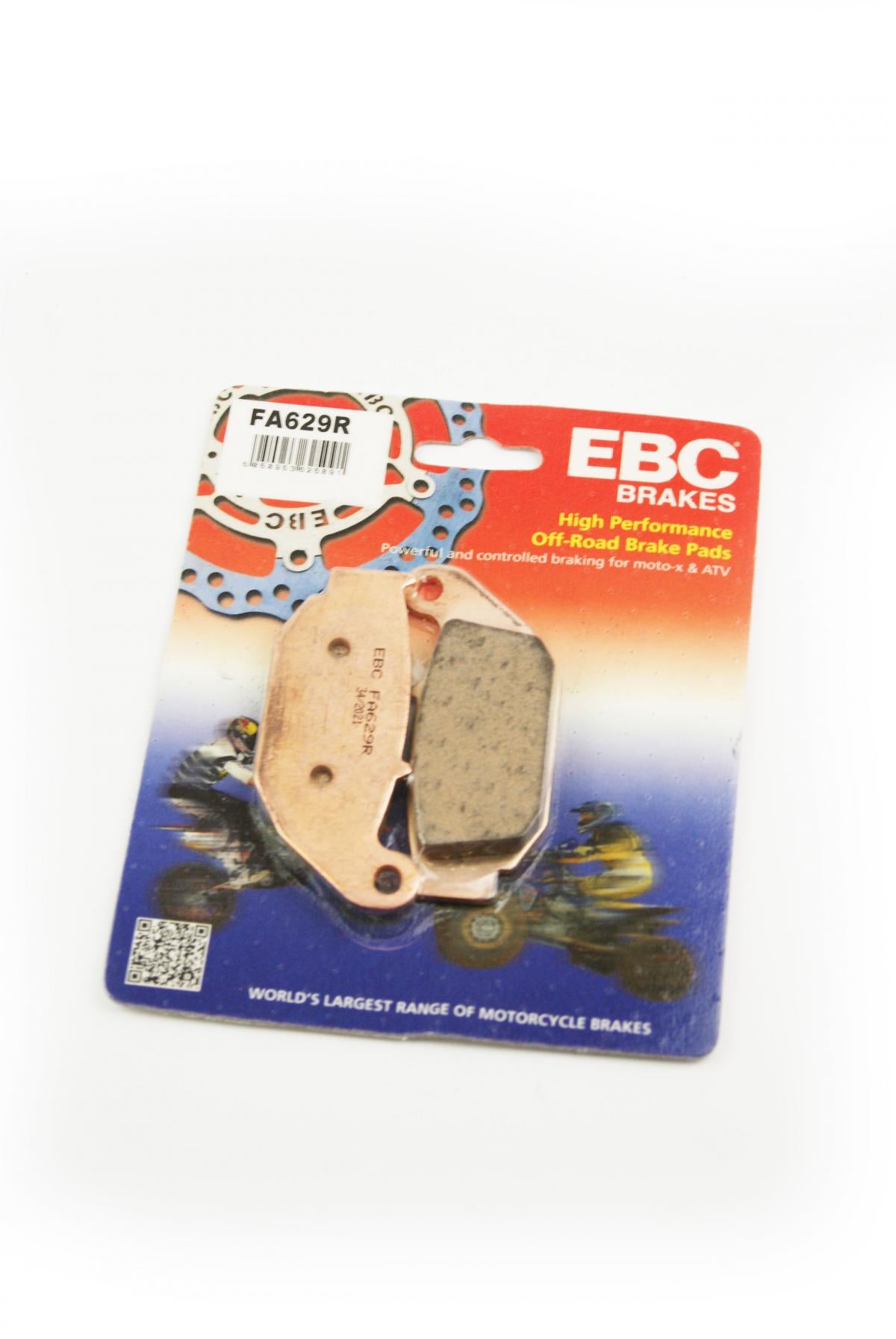 BRAKE PADS SINTERED METAL, EBC FA629R GOLD, 39-629