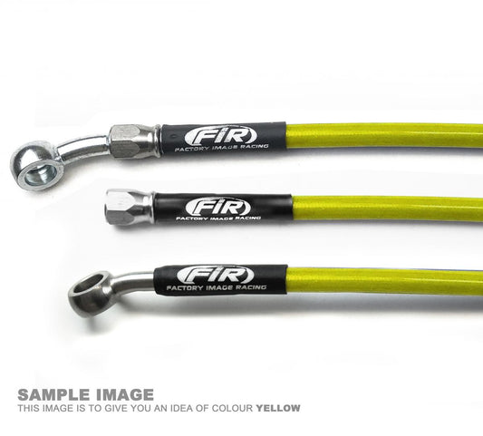 HOSE FRONT BRAKE YELLOW / BLK, SUZUKI DRZ400 E 2000-2007 FIR, KIT DONE