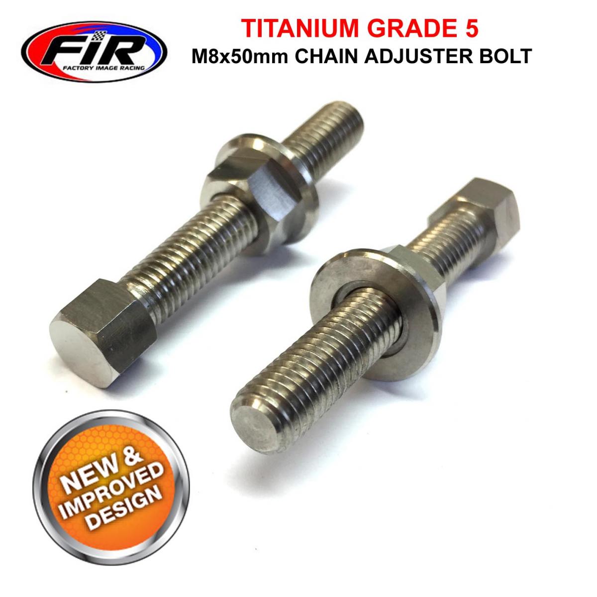 CHAIN ADJUSTER BOLT NUT M8x50, TITANIUM GRADE 5 / PACK OF 2,  / HIGH QUALITY