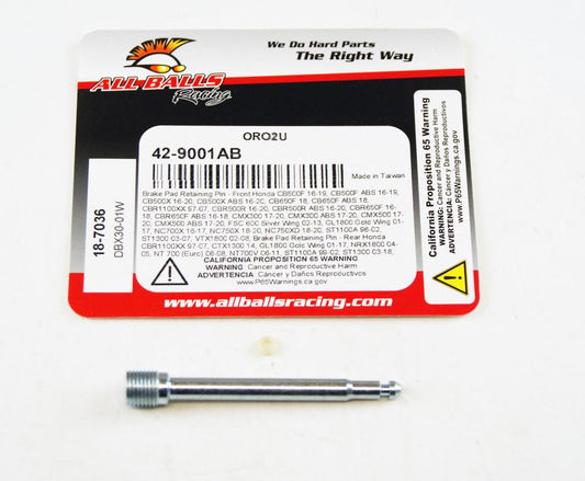 ALLBALLS BRAKE PAD BOLT KIT, ALLBALLS 18-7036 6.0x75MM HON ROAD FRONT AND REAR