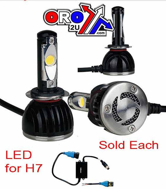BULB LED H7 12v 24W 2200Lumens, SOLD EACH, PLA7033