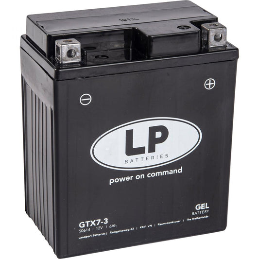 BATTERY LTX7-3 (GTX7L-BS) 12V GEL, LANDPORT 50614, MG LTX7-3, MG GTX7L-BS, YTX7L-BS
