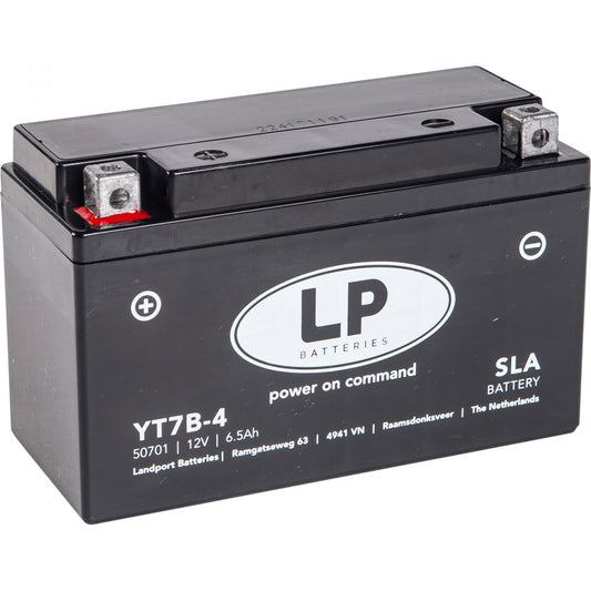 BATTERY YT7B-4 12V 6.5Ah., LANDPORT 50798 SEALED LEAD, (SAME AS YT7B-BS) MB YT7B-4, MS LT7B-4