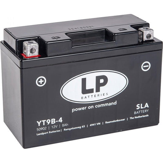 BATTERY LT9B-4 12V 8Ah. SEALED, LANDPORT 50902 SEALED ACID, MB YT9B-4, MS LT9B-4