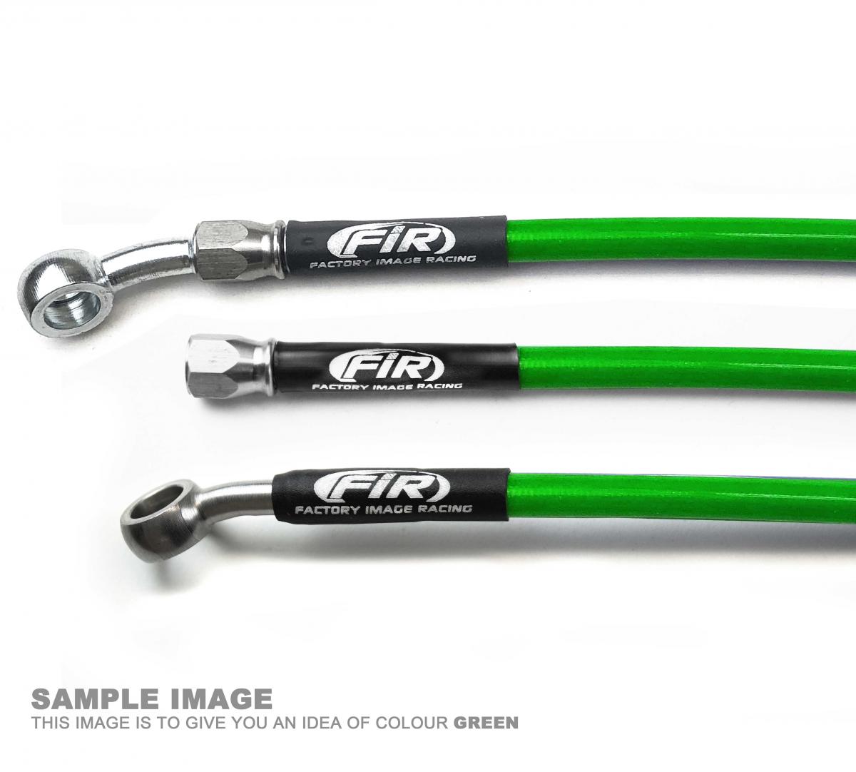 HOSE FRONT BRAKE GREEN / BLK RM KX 125 250 RMZ250 KXF250