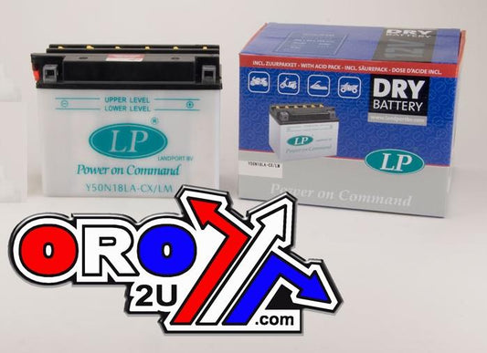 BATTERY Y50N18LACX/LM 12V 20AH, Y50-N18L-A-CX/LM LANDPORT, ROAD, MC