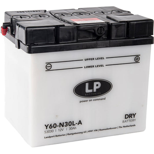 BATTERY Y60-N30L-A 12v 30A DRY, LANDPORT 53030, ROAD, MC Y60N30L-A