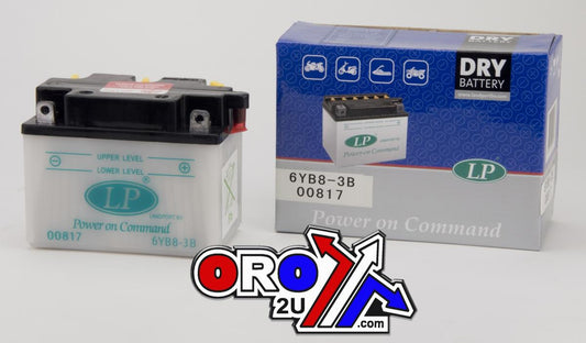 BATTERY 6YB8-3B, 6YB8LB 6V 8Ah, LANDPORT 00617 DRY, ROAD, MC, MB 6YB8-3B