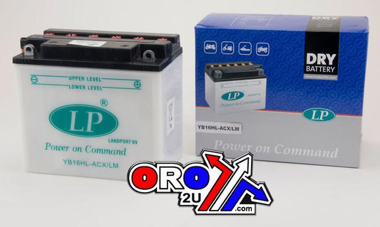 BATTERY YB16HL-ACX-LM 12V 19Ah, LANDPORT YB16HLACXLM DRY, MB YB16HL-ACX/LM