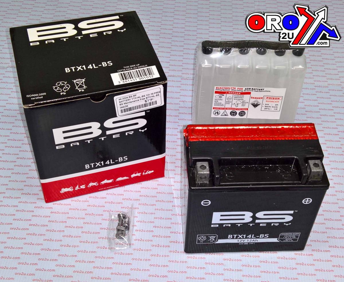 BATTERY YTX14L-BS 12V M.FREE, BS Maintenance Free BTX14L-BS, 300605, BS-BTX14L-BS