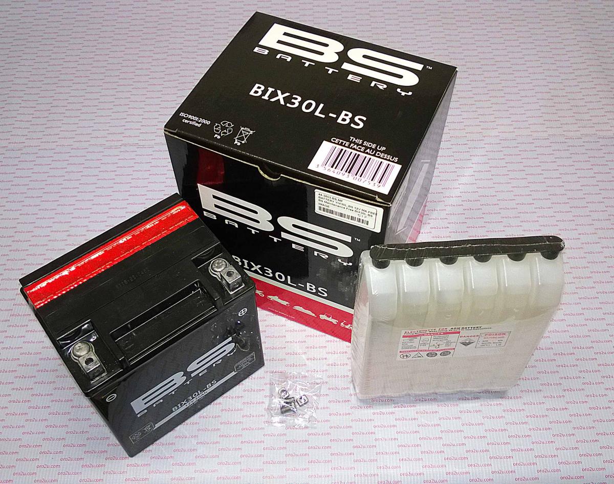 BATTERY YIX30L-BS 12V MA.FREE, BS Maintenance Free BIX30L-BS, 300753, BS-BIX30L-BS