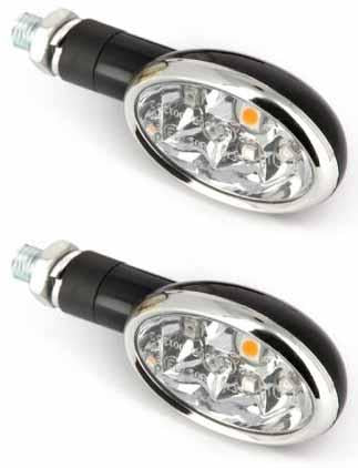 INDICATORS E8 LED CLEAR OVAL, ROAD, SIFAM, PAIR