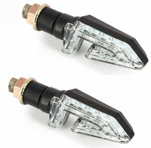 INDICATORS E8 LED CLEAR TRI, ROAD, SIFAM, PAIR